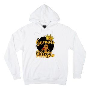 Gemini Queen Zodiac Sign Birthday Girl Afro Black Woman Hoodie