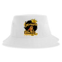 Gemini Queen Zodiac Sign Birthday Girl Afro Black Woman Sustainable Bucket Hat