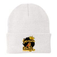 Gemini Queen Zodiac Sign Birthday Girl Afro Black Woman Knit Cap Winter Beanie