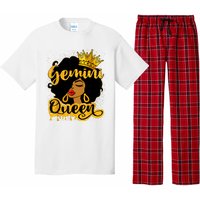 Gemini Queen Zodiac Sign Birthday Girl Afro Black Woman Pajama Set