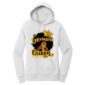 Gemini Queen Zodiac Sign Birthday Girl Afro Black Woman Women's Pullover Hoodie