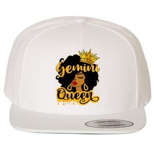 Gemini Queen Zodiac Sign Birthday Girl Afro Black Woman Wool Snapback Cap