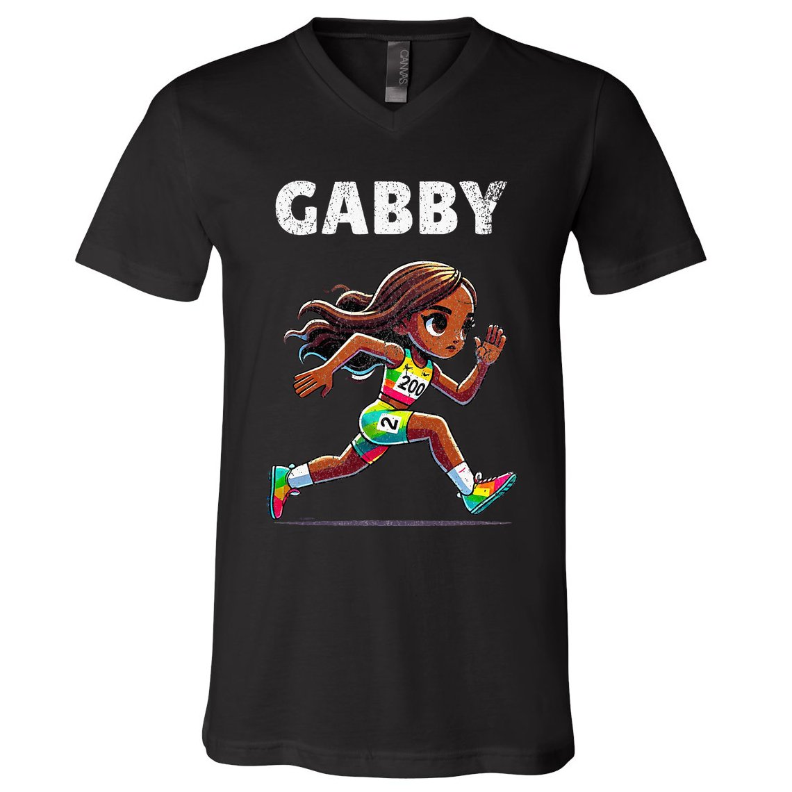 Gabby Running 200 Meter V-Neck T-Shirt