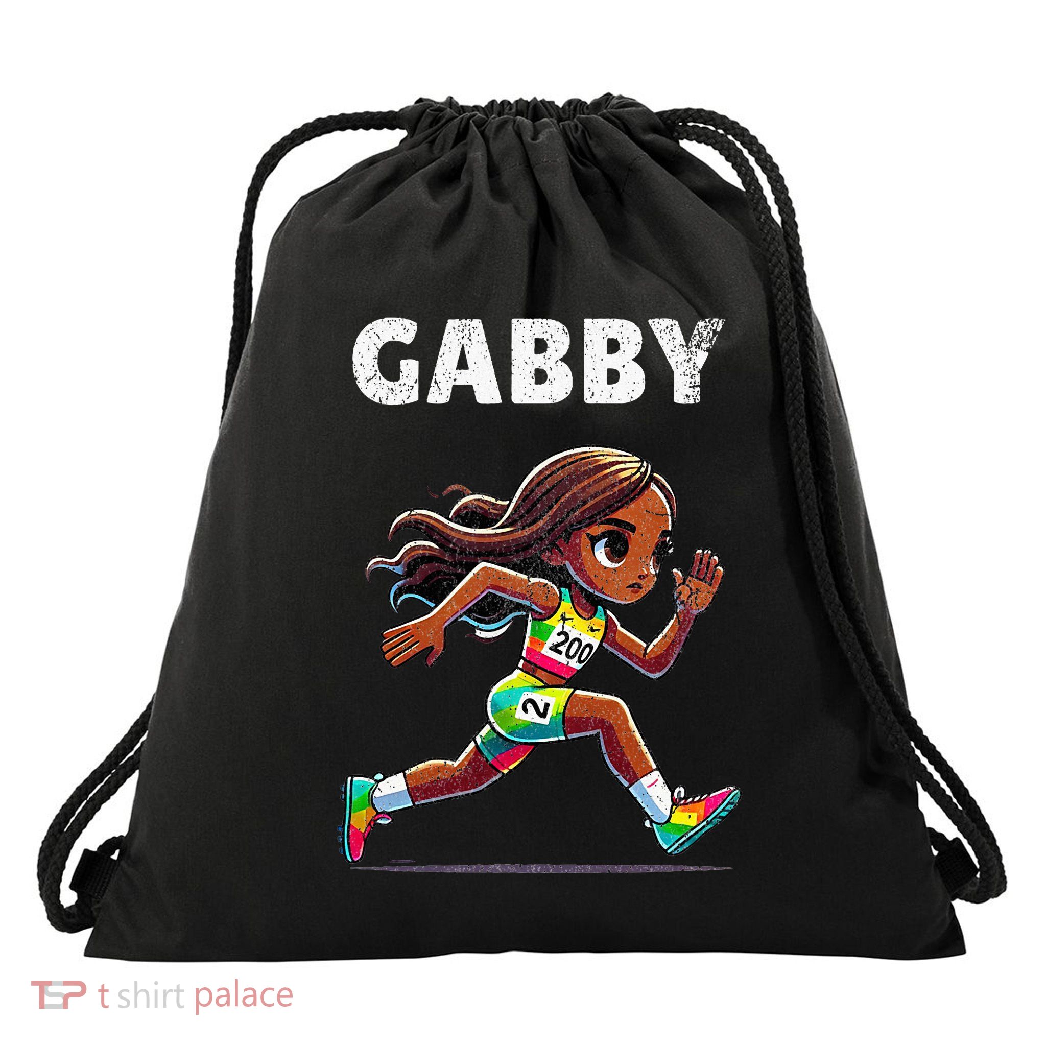Gabby Running 200 Meter Drawstring Bag