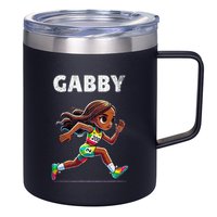 Gabby Running 200 Meter 12oz Stainless Steel Coffee Mug