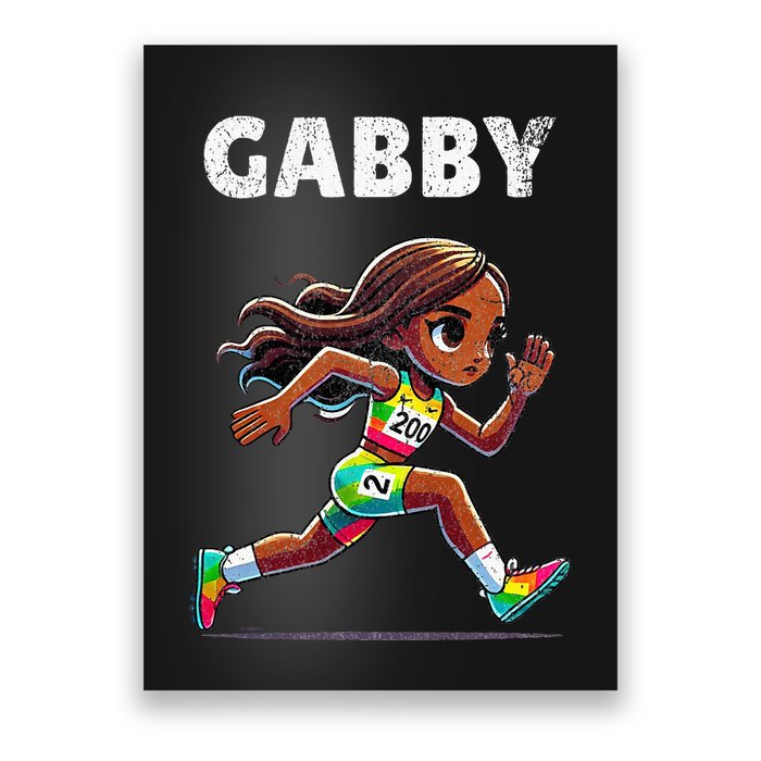 Gabby Running 200 Meter Poster