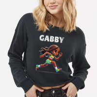 Gabby Running 200 Meter Cropped Pullover Crew