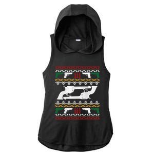 Gun Rights 2nd Adt Pistol Guns Ugly Christmas Gift Ladies PosiCharge Tri-Blend Wicking Draft Hoodie Tank