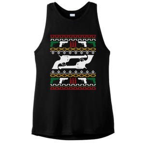 Gun Rights 2nd Adt Pistol Guns Ugly Christmas Gift Ladies PosiCharge Tri-Blend Wicking Tank