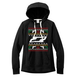 Gun Rights 2nd Adt Pistol Guns Ugly Christmas Gift Women's Fleece Hoodie