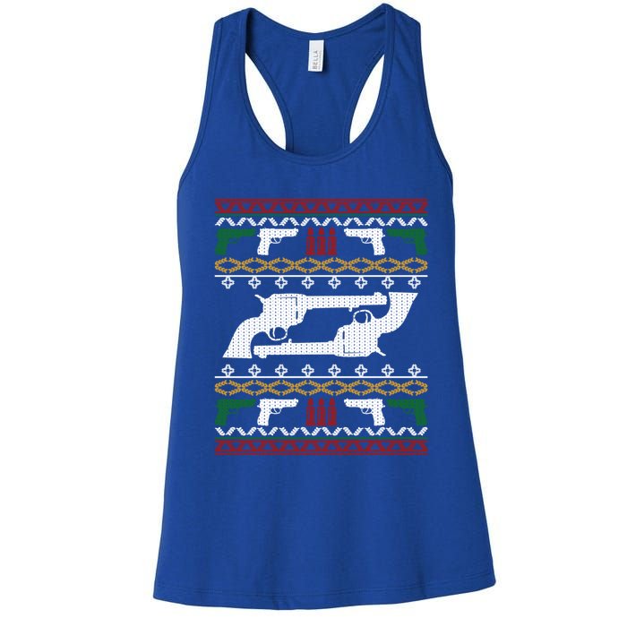 Gun Rights 2nd Adt Pistol Guns Ugly Christmas Gift Women's Racerback Tank