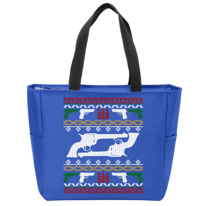 Gun Rights 2nd Adt Pistol Guns Ugly Christmas Gift Zip Tote Bag