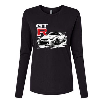 Gt R 35 Jdm Street Racing Drag Drift Sports Car Womens Cotton Relaxed Long Sleeve T-Shirt