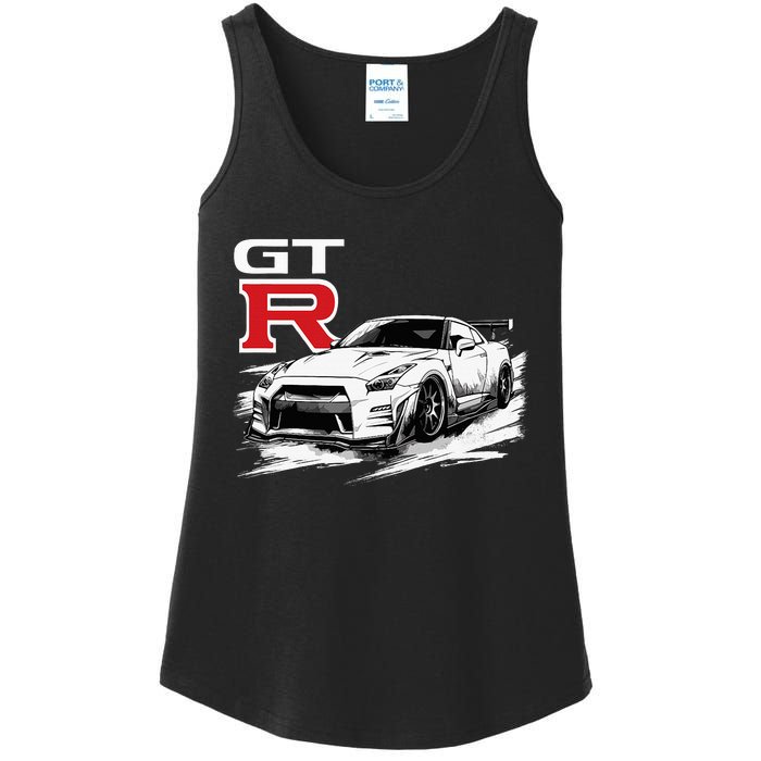 Gt R 35 Jdm Street Racing Drag Drift Sports Car Ladies Essential Tank