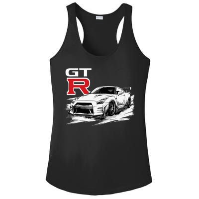 Gt R 35 Jdm Street Racing Drag Drift Sports Car Ladies PosiCharge Competitor Racerback Tank