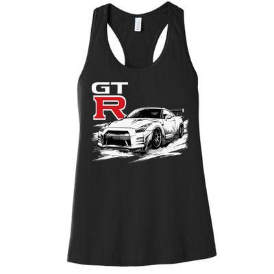 Gt R 35 Jdm Street Racing Drag Drift Sports Car Women's Racerback Tank