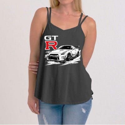 Gt R 35 Jdm Street Racing Drag Drift Sports Car Women's Strappy Tank