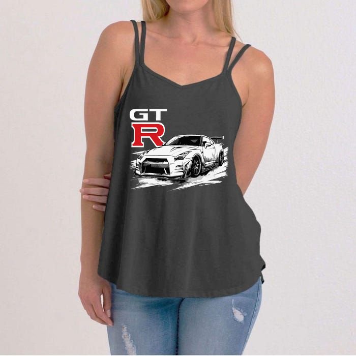 Gt R 35 Jdm Street Racing Drag Drift Sports Car Women's Strappy Tank