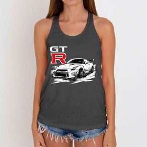 Gt R 35 Jdm Street Racing Drag Drift Sports Car Women's Knotted Racerback Tank