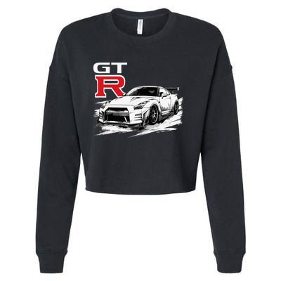 Gt R 35 Jdm Street Racing Drag Drift Sports Car Cropped Pullover Crew