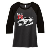 Gt R 35 Jdm Street Racing Drag Drift Sports Car Women's Tri-Blend 3/4-Sleeve Raglan Shirt