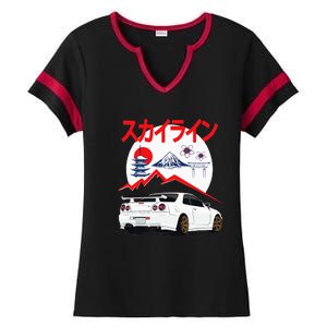 Gt R 34 Jdm Skyline Automotive Jdm Legend Tuning Car Ladies Halftime Notch Neck Tee