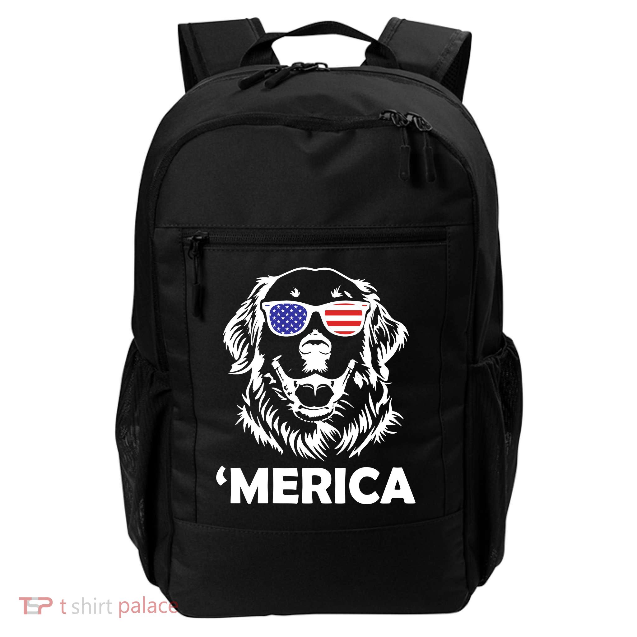 Golden Retriever 4th Of July Merica Backpack