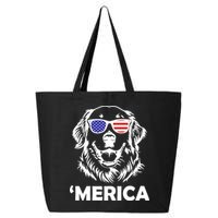 Golden Retriever 4th Of July Merica 25L Jumbo Tote