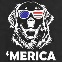 Golden Retriever 4th Of July Merica 25L Jumbo Tote