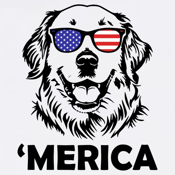 Golden Retriever 4th Of July Merica Garment-Dyed Sweatshirt