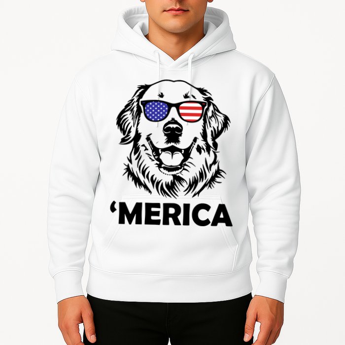 Golden Retriever 4th Of July Merica Hoodie