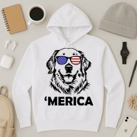 Golden Retriever 4th Of July Merica Hoodie