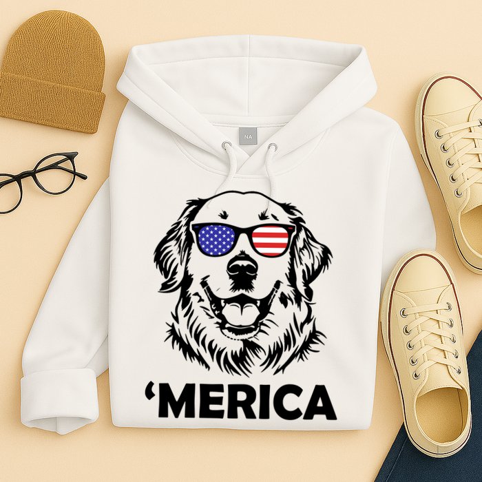 Golden Retriever 4th Of July Merica Hoodie