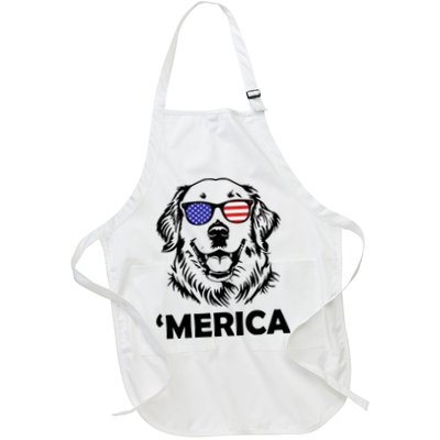 Golden Retriever 4th Of July Merica Apron