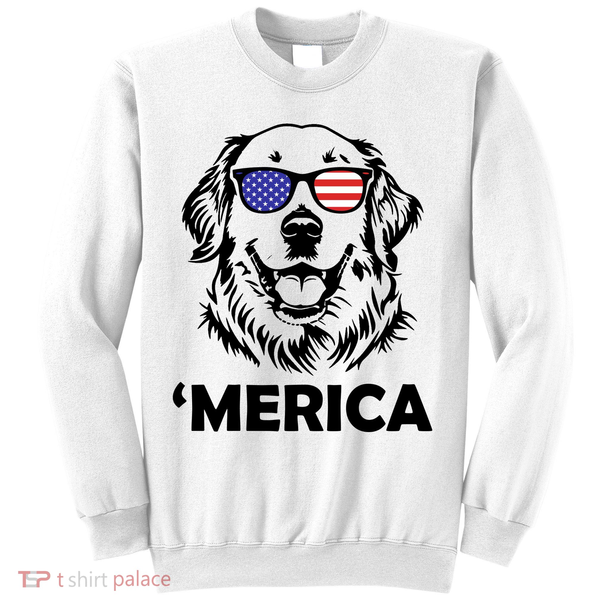 Golden Retriever 4th Of July Merica Sweatshirt