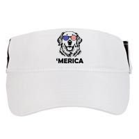 Golden Retriever 4th Of July Merica Adult Drive Performance Visor
