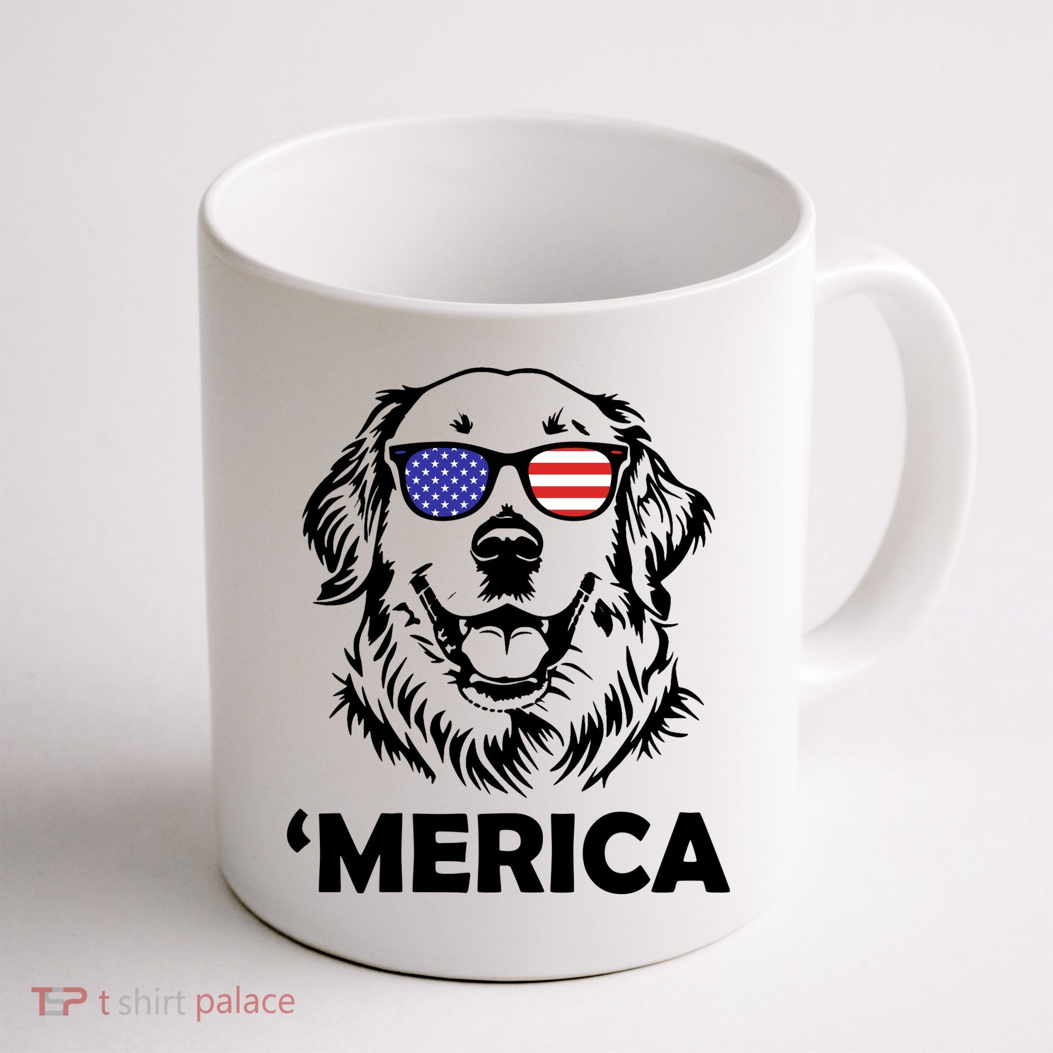Golden Retriever 4th Of July Merica Mug