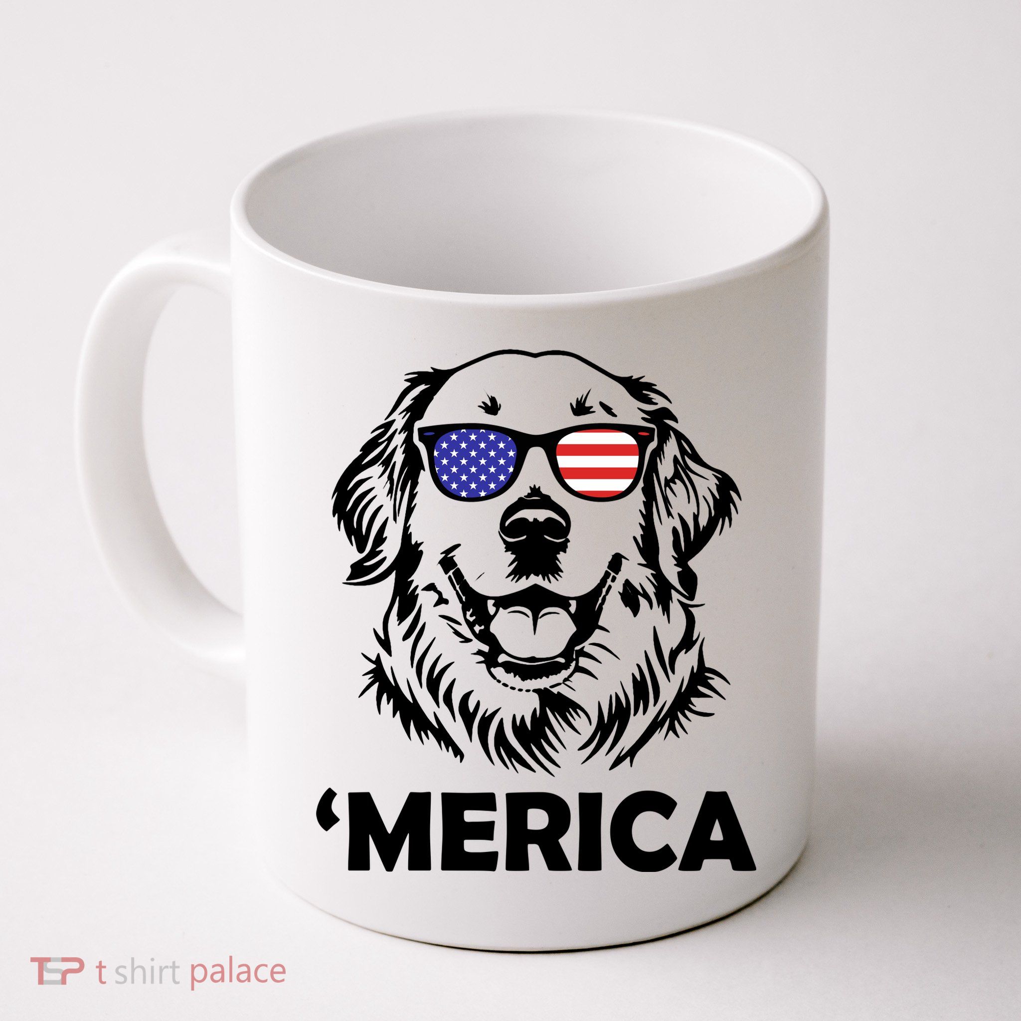 Golden Retriever 4th Of July Merica Mug