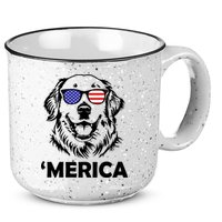 Golden Retriever 4th Of July Merica 15oz Campfire Ceramic Mug
