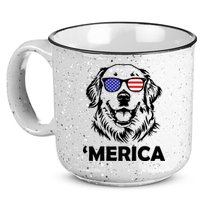 Golden Retriever 4th Of July Merica 15oz Campfire Ceramic Mug