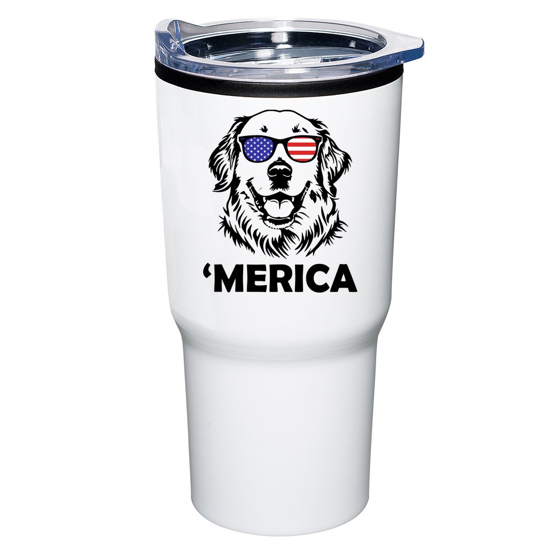 Golden Retriever 4th Of July Merica Tumbler