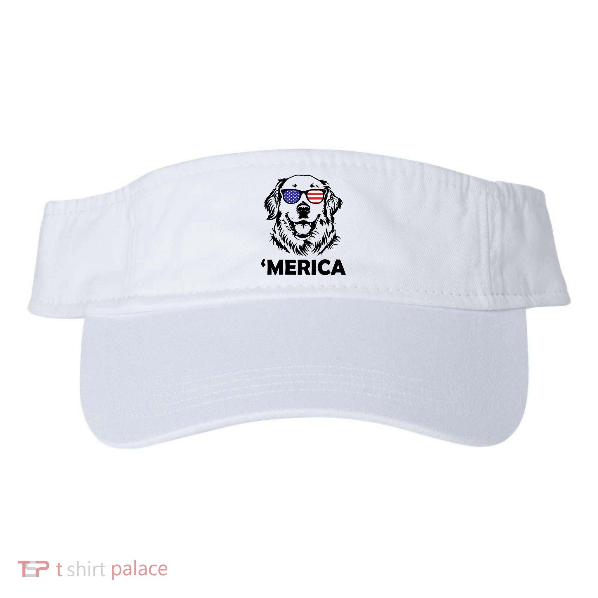 Golden Retriever 4th Of July Merica Visor