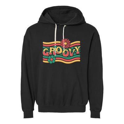 Groovy Retro 70's Garment-Dyed Fleece Hoodie