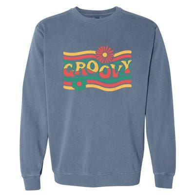 Groovy Retro 70's Garment-Dyed Sweatshirt