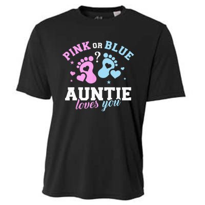 Gender Reveal Auntie Aunt Cooling Performance Crew T-Shirt