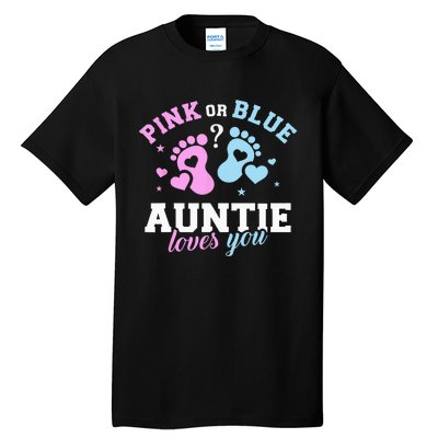 Gender Reveal Auntie Aunt Tall T-Shirt