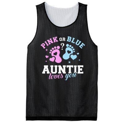 Gender Reveal Auntie Aunt Mesh Reversible Basketball Jersey Tank