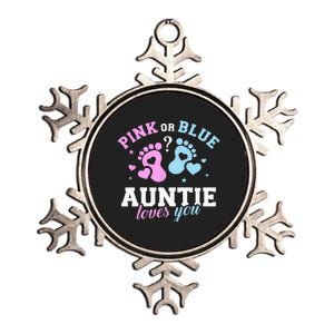 Gender Reveal Auntie Aunt Metallic Star Ornament