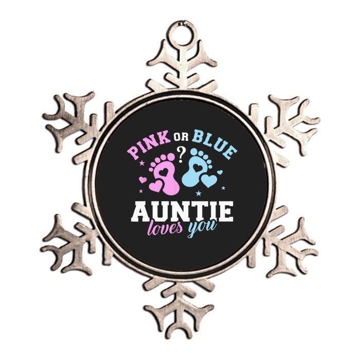 Gender Reveal Auntie Aunt Metallic Star Ornament