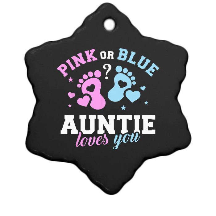 Gender Reveal Auntie Aunt Ceramic Star Ornament